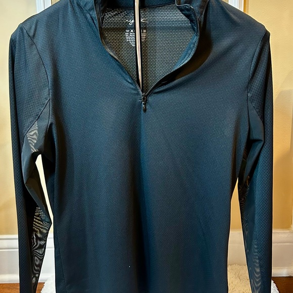 Gottex Black Textured Zip Top - Picture 1 of 6